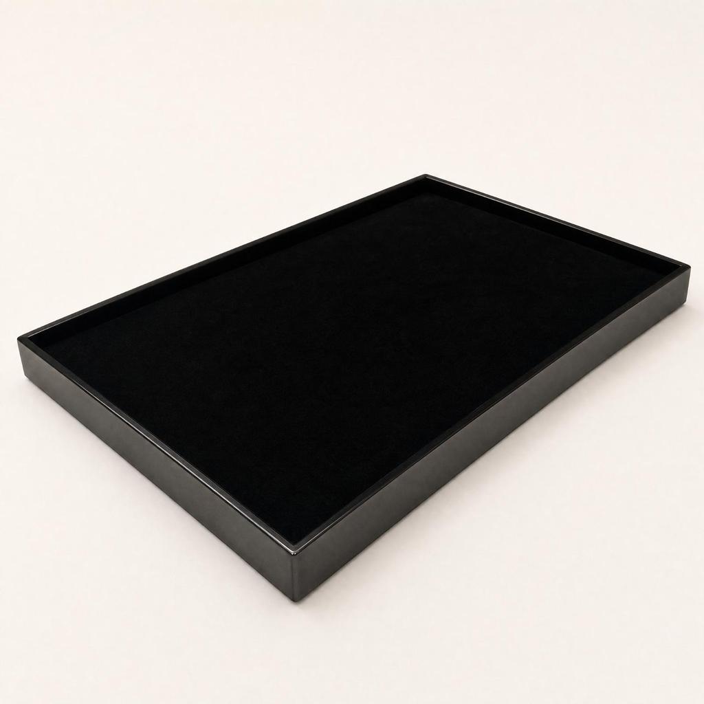 Stainless Steel Jewelry Display Tray LowProfile Elegant for Retail Showcases,