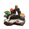 Zen Resin Backflow Incense Burner - Decorative Mountain Design for Home or Office