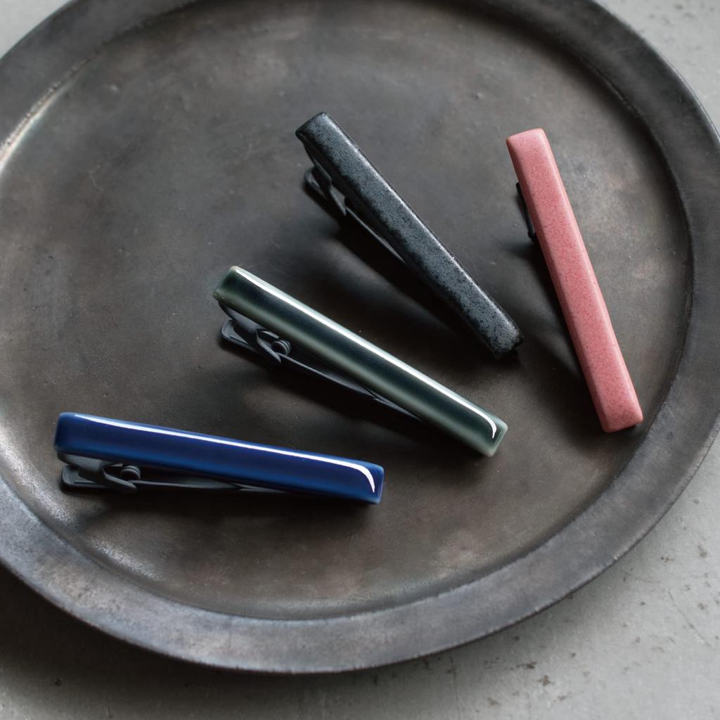 Tabarat Keramik Krawattennadel Hergestellt in Mino Alligator Klaue Herren Clip, Japan, Ware, Messing, Geschenk, Verschluss, Tps-140-sakura (Sakura)