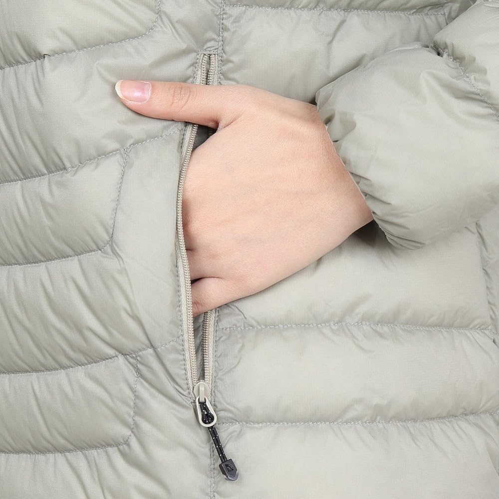 The North Face Thunder Round Neck Down Clay Size M Women's Jacket, Gray,