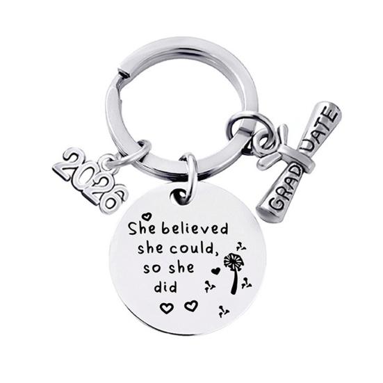 Keychain Pendant Class of 2026 Durable Stainless Steel Keepsake Nursing Law Students Keychain