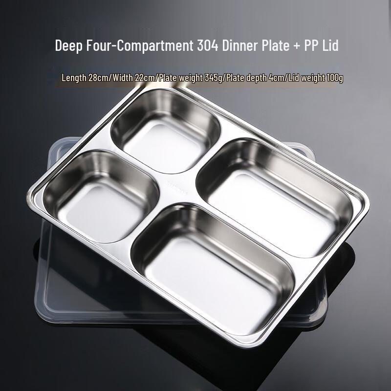 Stainless Steel Divided Canteen Tray