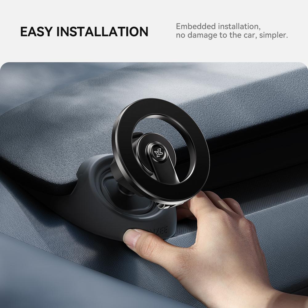 YZ For New Tesla Model 3 Y Juniper Highland 2025 Strong Magnetic Phone Holder 360 Degree Rotation Metal Car Mount for All Phones