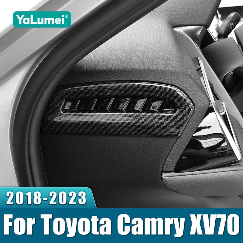 ABS Car Center Console Air Conditioner Vent Outlet Cover Trim Stickers For Toyota Camry XV70 2018