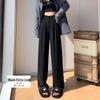 Women's High Waist Drapey Suit Pants, Petite Casual, Narrow & Wide Straight Leg Options, Spring/Autumn 2024.