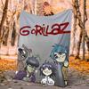 Gorillaz Flannel Blanket Soft Warm All-Season Throw, Design for Camping, Car Travel, Hiking Sofa, Bed, Office Perfect Gift for Parties