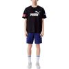 Puma Loose Breathable Casual Printed Short Sleeve T-Shirt Men Tops Black 676665-56