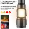 8 Lighting Modes Long-range Lighting Torch High Power LED Flashlight Powerful COB Side Light Lantern USB Rechargeable Camping Lamp Waterproof