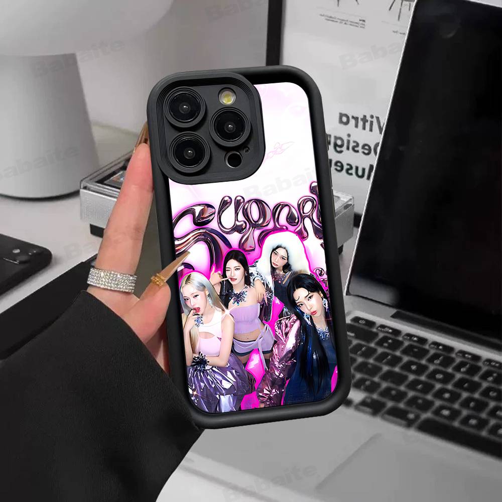 KPOP A-aespa Phone Case For IPhone 17 16 15 13 11 12 14 Pro Max Plus Silicone Cover Shell