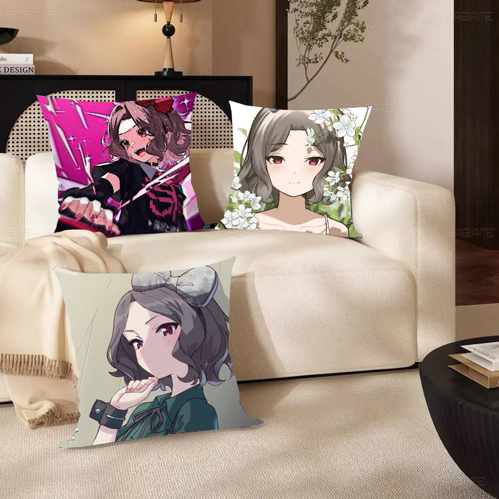 Tomo Ebizuka Anime Pillow Case Fashion Square Pillowcase Bedroom Sofa Room Ins Decoration Leisure