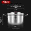 316 Stainless Steel Soup Pot Household Thick Integrated Pots Congee Bowl Milk Bottle Food Grade Gas Double Ear Pot Steamer Pan