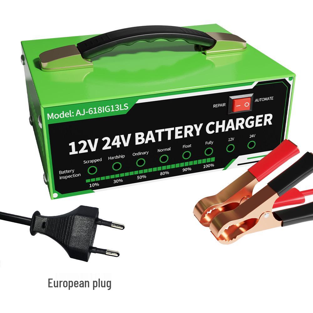 Smart Pulse Repair Car Battery Charger 12V/24V Universal with Start-Stop Function