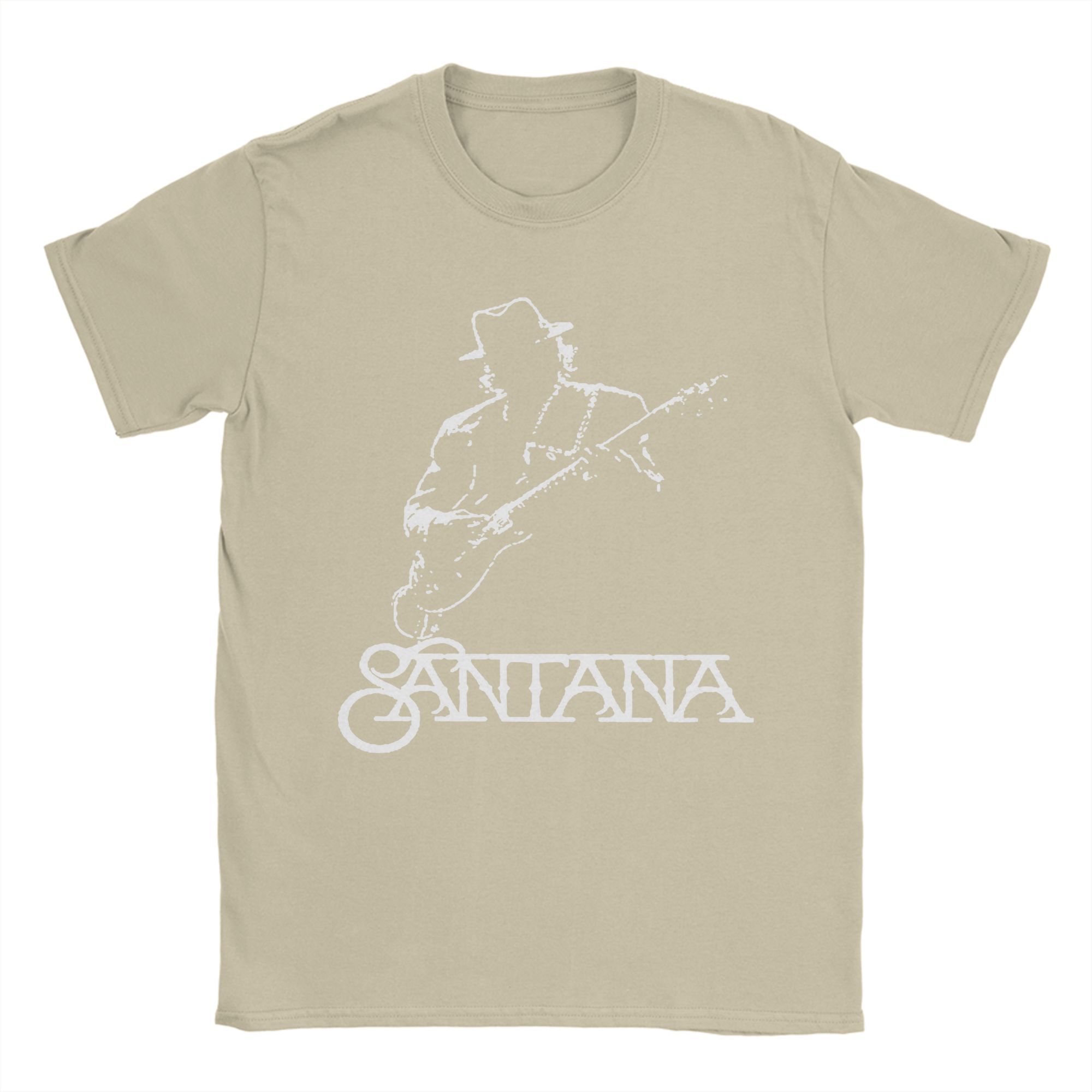 XIXI Fashion Albums Tour 2025 Logo Carlos Santana Muziek Gitaar T-Shirt Heren 100% Katoen T-shirts Korte Mouw T-Shirt Cadeau Idee Kleding 2XL