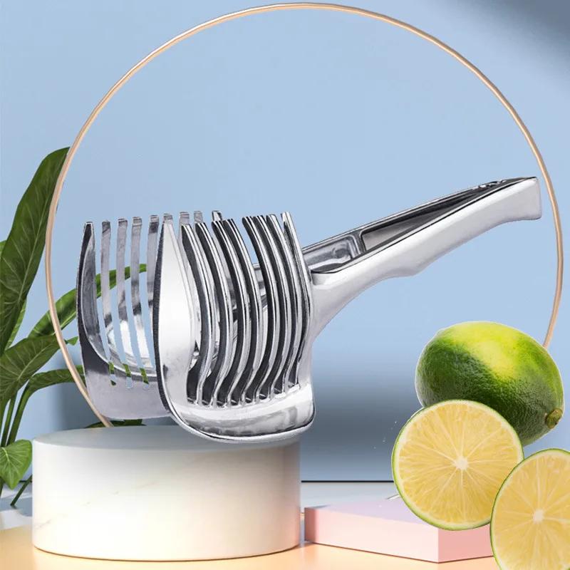 Kitchen Handheld Tomato Lemon Slicer Tomato Cutting Clip Fruit Slicer Onion Slicer Kitchen Gadgets Kitchen Knives and Accessorie