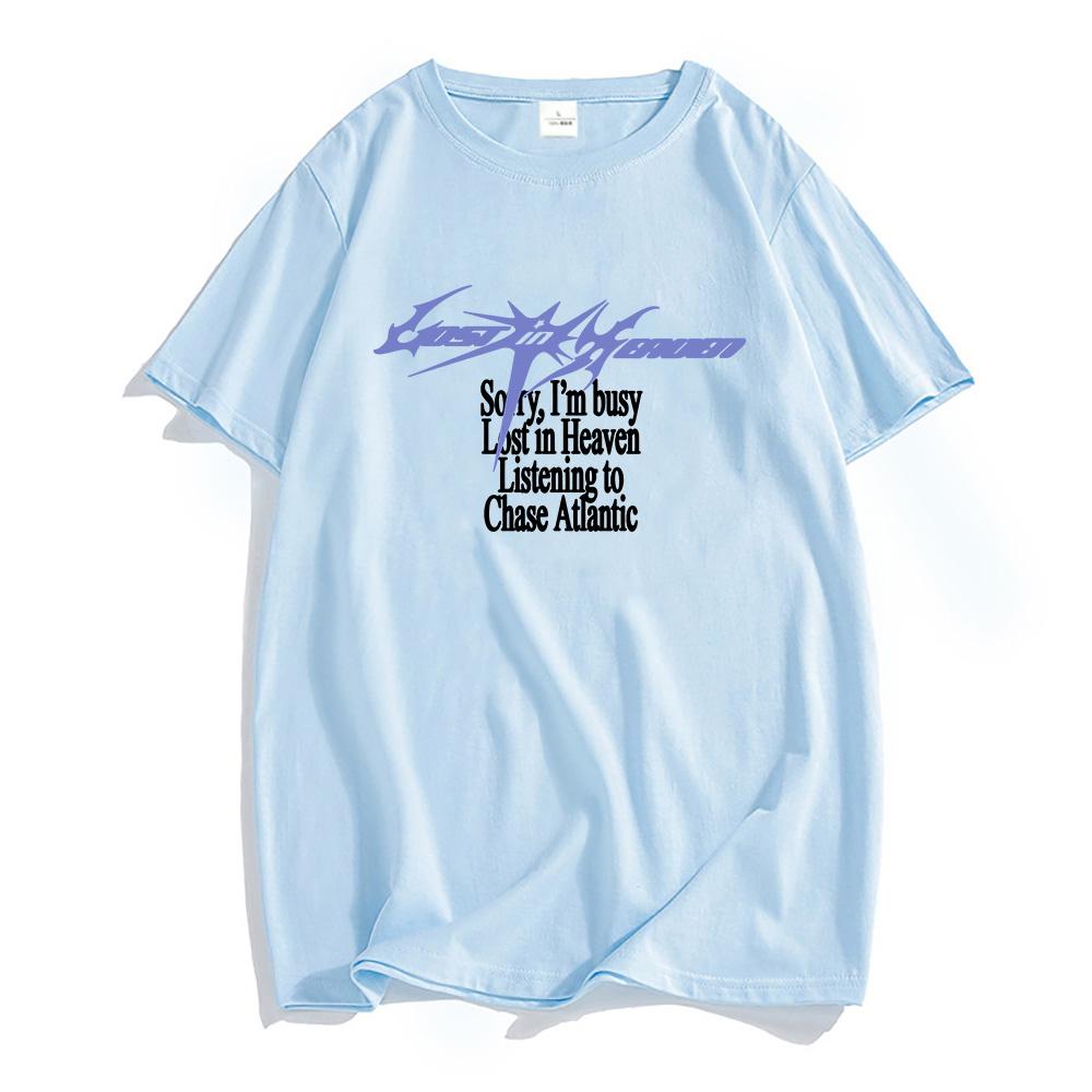 Lost In Heaven Print T-shirt Rock Band CHASE ATLANTIC Tshirts Cotton Summer Men Women Tees Graphic Clothing Camisetas Unisex Top