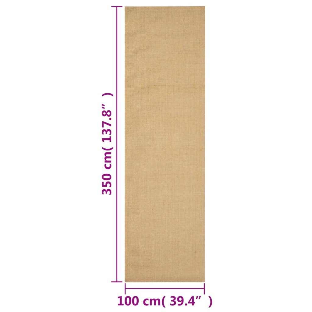 Vidaxl Dywanik, Naturalny Sizal, 100X350 Cm