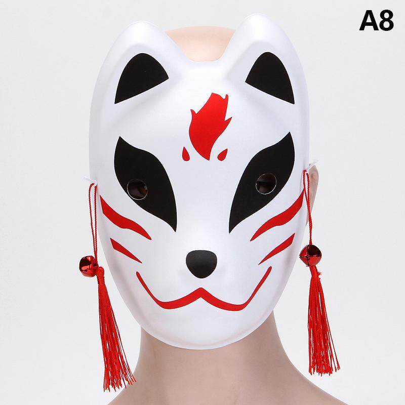 1ks Anime Fox Masky Half Face Cat Mask Masquerade Festival Party Cosplay Rekvizity