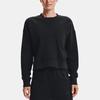 Under Armour Project Rock Fleece Crew Neck Sweatshirt Women Tops Black 1365989-001