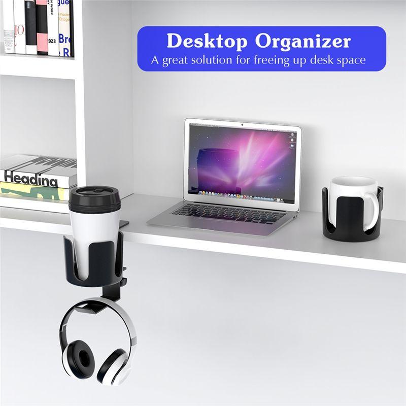 M-Modern-Hook Storage Rack For Water Cups - Punch-Free, Table Clip Type Holder For Easy Cup Display