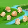 Set of 7 Cartoon Hedgehog Miniature Sculptures Tabletop Ornaments for Garden Landscape Decoration Terrariums Art Gift