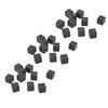 30Pcs Hexahedral Dice Right Angle Pure Black Plastic for Classroom Board Game Party Favor Fun