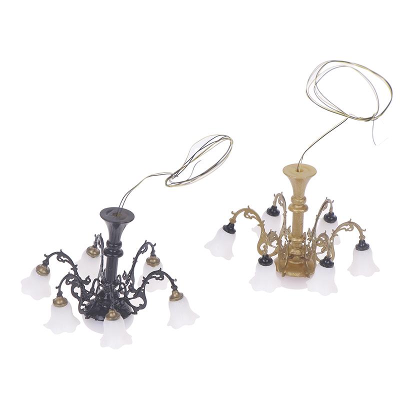 Miniatyr Dukkehus Taklampe Vegglampe Skrivebordslampe Mini LED-belysning Hjemmedekorasjon Dukke Møbler Leke Kan Være Sterk