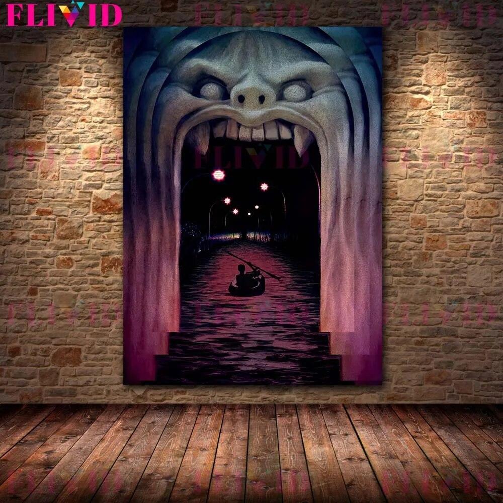 Horrible Hell Gate Vintage Wall Art Canvas Painting They Lead To The Devil Abstract Retro Poster And Print Home Deco No Frame