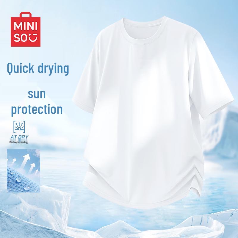 MINISO Men s Ice Silk Quick-Dry Mesh T-Shirt XL