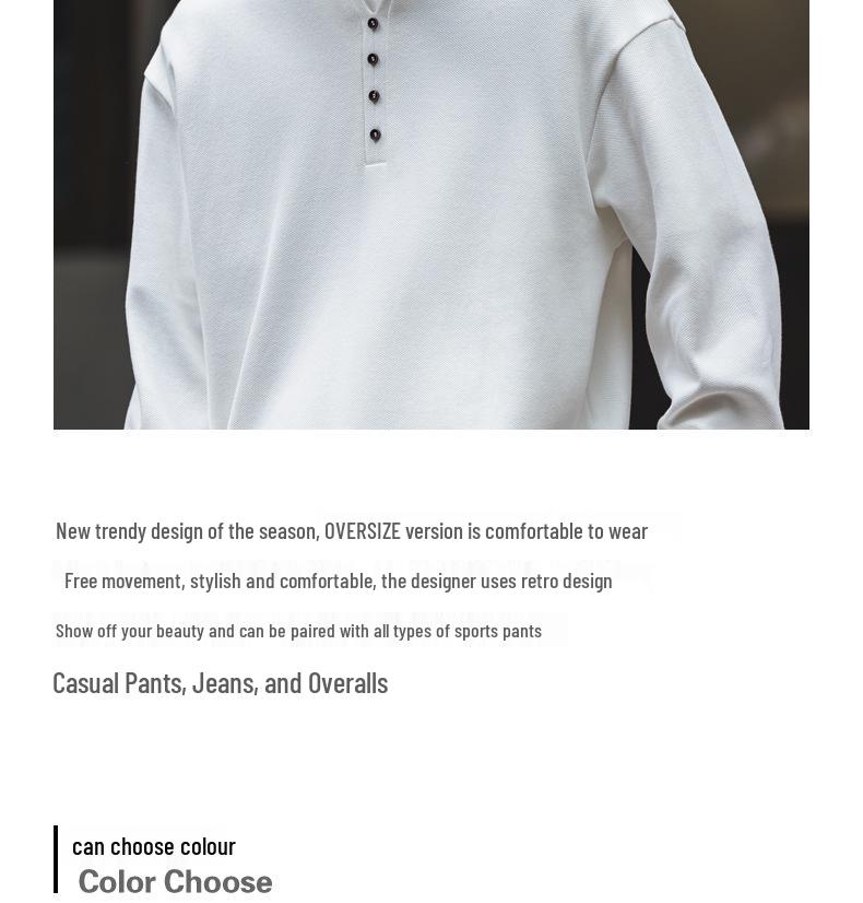 Premium Retro American Henley Collar Long Sleeve Men's Hoodie - Autumn Plus Velvet, Loose Fit High-Grade Pure Cotton POLO Shirt