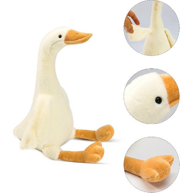 One Silly Goose Stuffed Animal, 19.7 Inch Soft Goose Doll Plush Toy Hugging Pillow, Cute Duck Stuffed Animal, Goose Stuffed Plush Toys Gifts for Kids