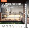 Cable Railing Post 36x2x2in Horizontal Hole Deck Railing Post Silver 1Pack