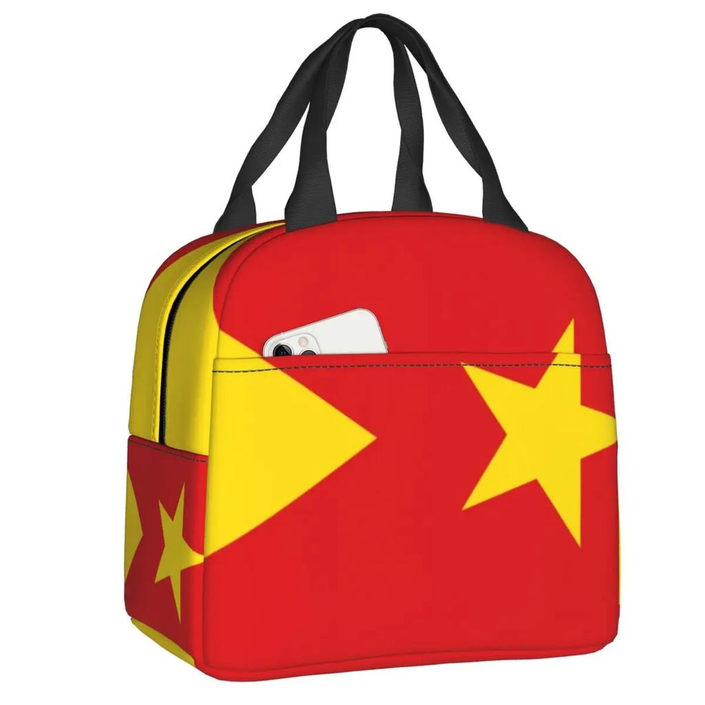 Custom Flag Of The Tigray Region Insulated Lunch Tote Bag for Women Ethiopia Resuable Thermal Cooler Bento Box School