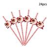 Halloween Straws, Party Decorations, 24pcs, Skeleton Spiders, Water Cup Beverage Decorations, Disposable Straws