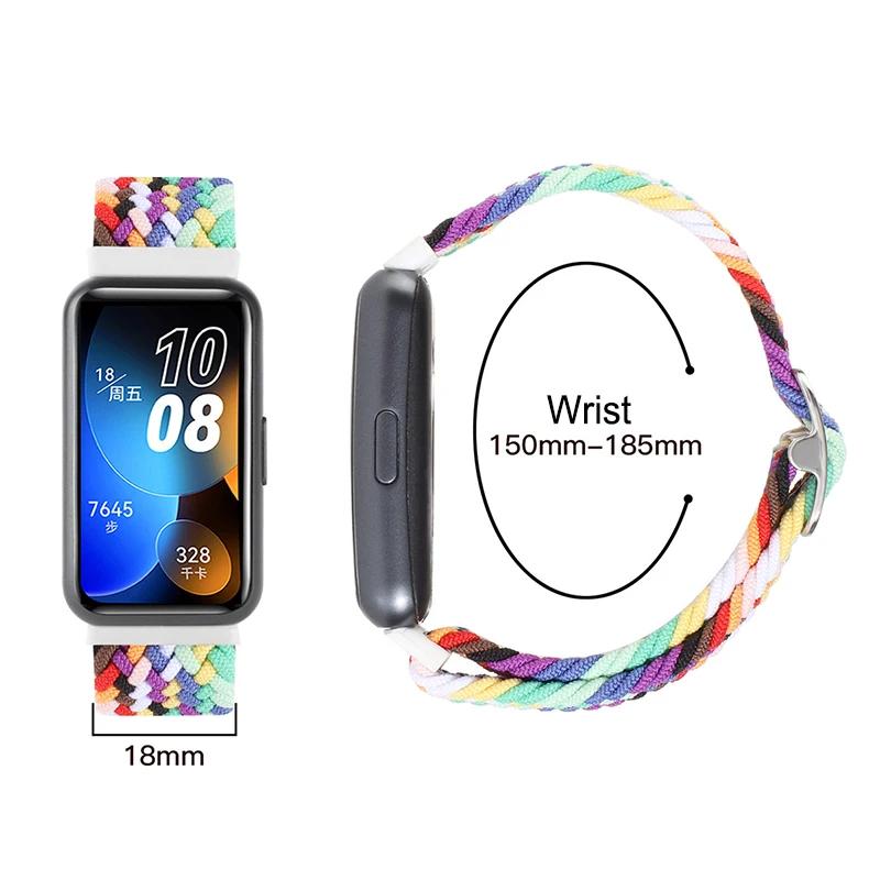 Nylon Elastic Loop Strap For Huawei Band 7/8/9/10 Sports Braided Wristband Breathable Comfortable For Huawei Band 10/9/8/7 Belt