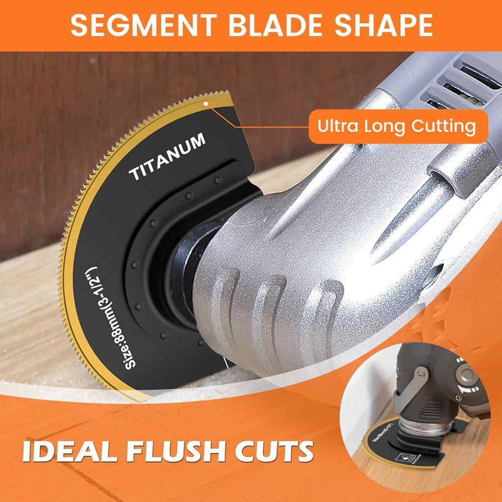 ShiU replacement blade blade replacement for both metal and carbide professional power cutting 3 spacer adapters included 10-piece multi-tool set,