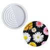Diy Homemade Coffee Coaster Mold Half Moon Round Striped for Creative Silicone Mold Crystal Placemat Mold for Diy Craft