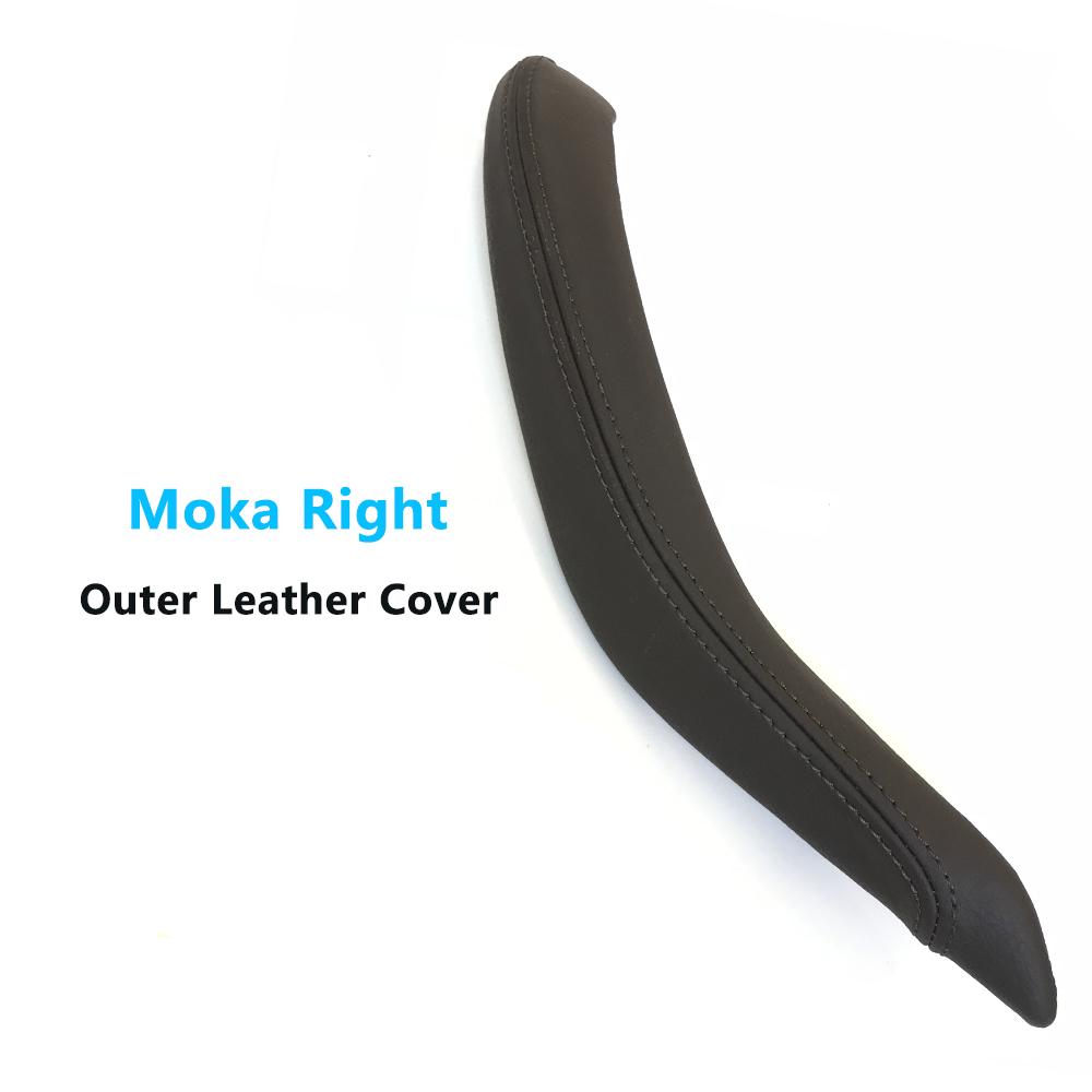 Car Interior Passenger Doors Pull Handle Outer Leather Cover Replacement For BMW X5 X6  F15 F16