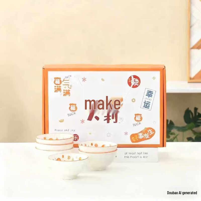 Yuzhuxun Great Luck 6-Piece Bone China Dinnerware Set