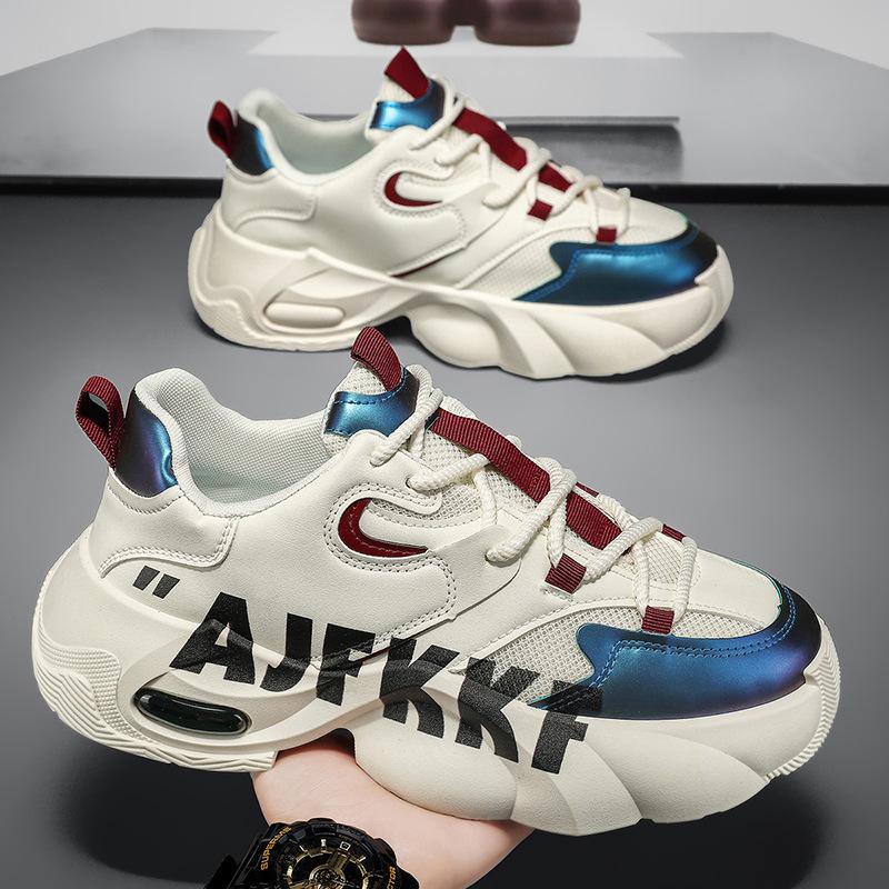 

Мужская обувь новая спортивная платформа папы обувь молодежная легкая повседневная универсальная мода увеличение прилива обувь поставка 44 бежевый