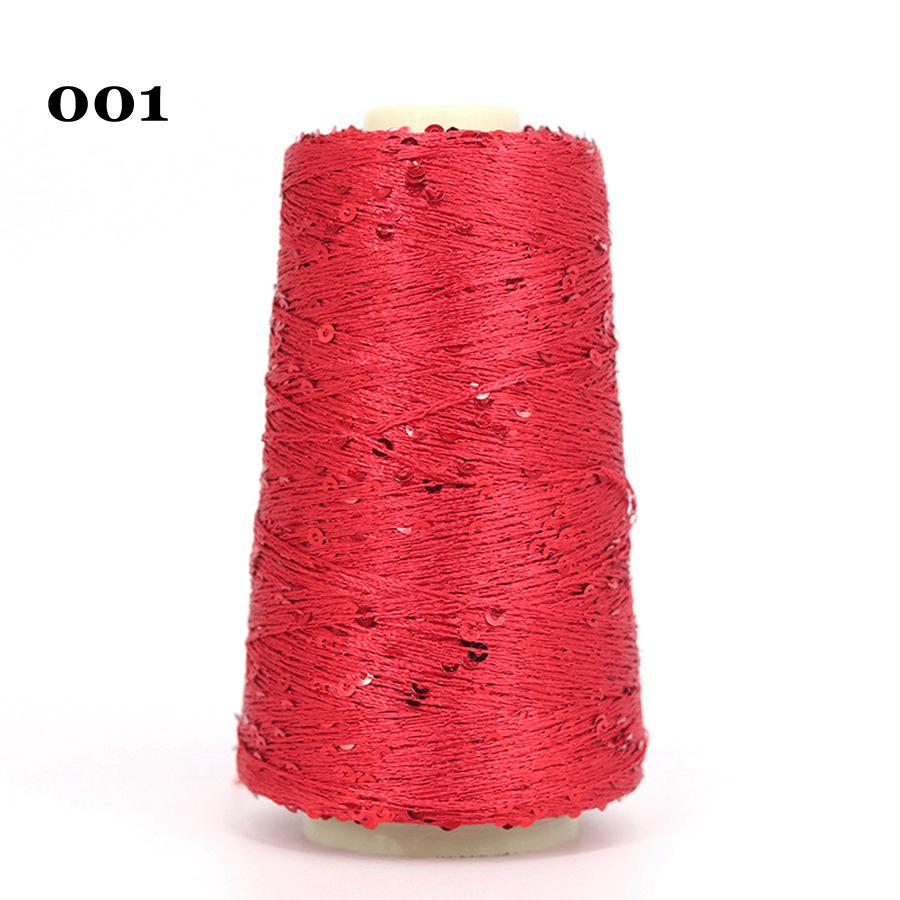 Sequin Cotton Yarn: 50g Fancy Skein for Hand & Machine Knitting