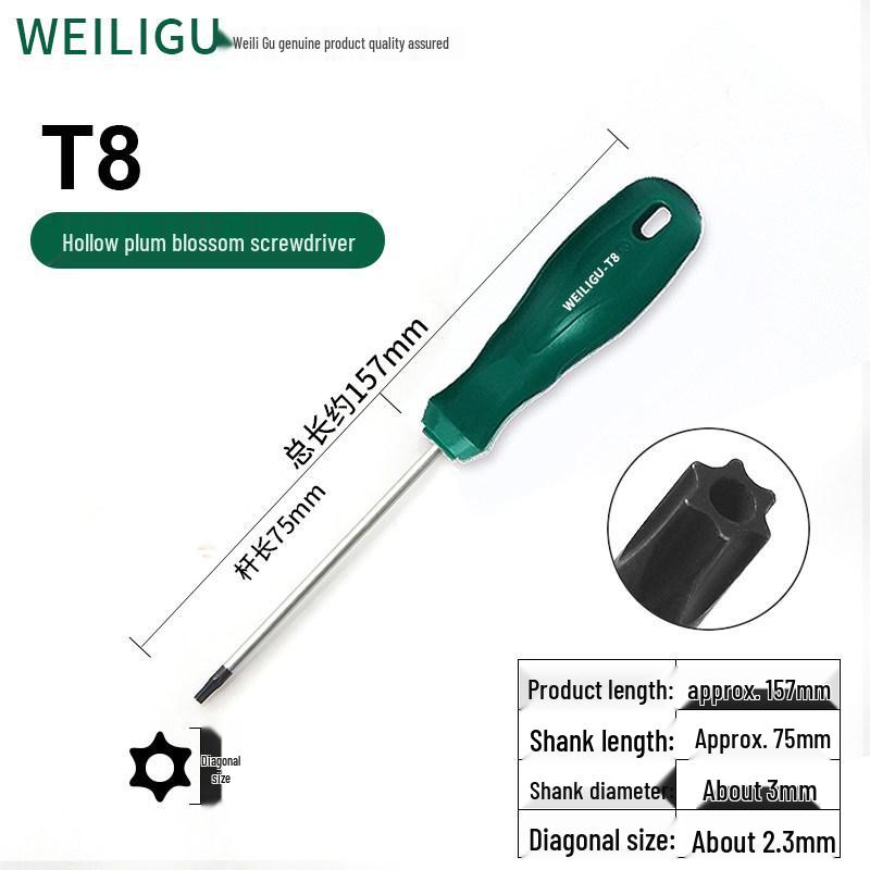 Extended Torx & Phillips Screwdriver Set: T8, T20, T30 for Car Repair & Air Filter Maintenance