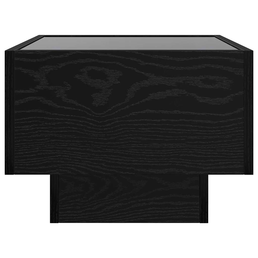Coffee Table Black Oak Look 40 X 40 X 30 Cm Engineered Wood