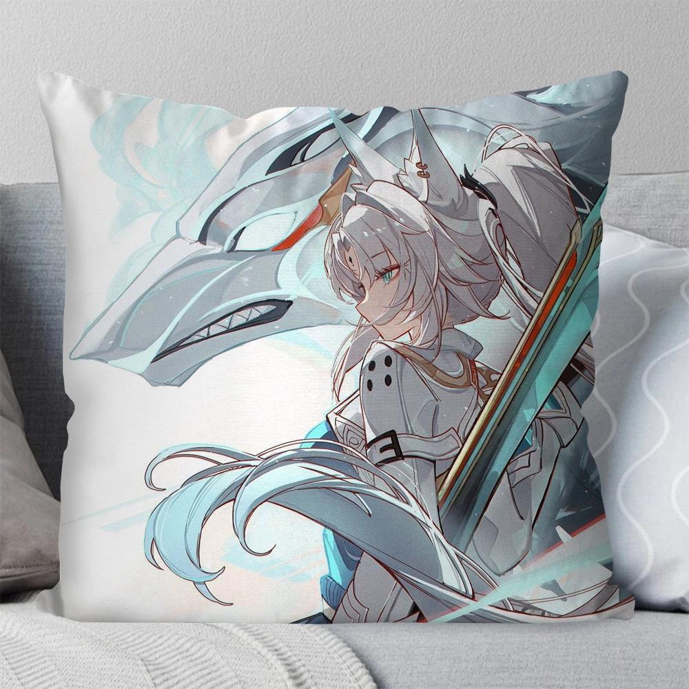 

Feixiao Anime Game Honkai Star Rail Pillow Case Square Pillow Bedroom Sofa Leisure Comfort Car Living Room Home Decoration 40X40 12x12Inch