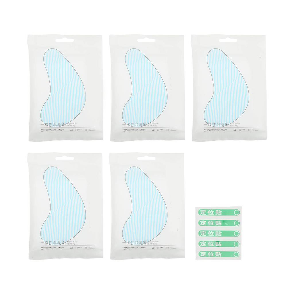5pcs Disposable Bathtub Cover Liner Large Bathtub Liner Plastic Bag for Salon Household and Hotel Bath Tubs