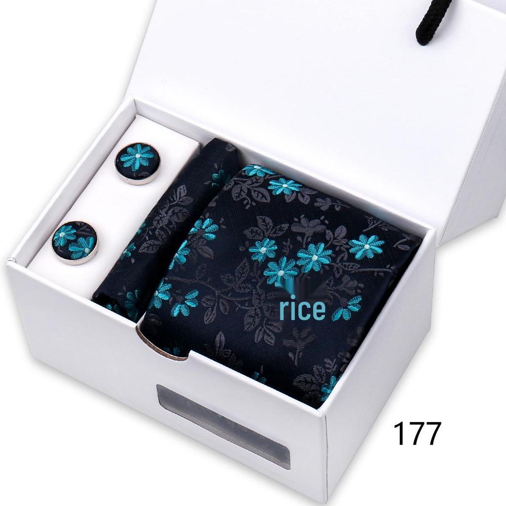 Men's High-End Polyester Tie & Pocket Square Set for Weddings and Formal Wear