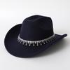 European and American Colored Diamonds Western Cowboy Top Hat Men and Women Travel Casual Top Hat Party Jazz Hat Outdoor Horseback Riding