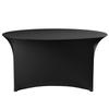 Round Tablecloth, No Ironing, Diameter 180cm, Jersey Fabric, Black - Hendi 814468
