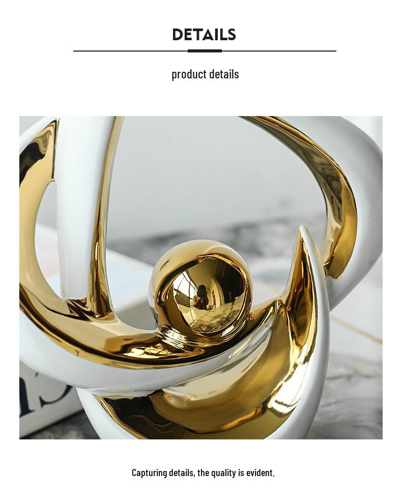 European Ceramic Time Flies Ornament: Elegant Art Decor for Home or Office