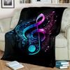 3D Colorful Musical Note Music Score Blanket,Soft Throw Blanket for Home Bedroom Bed Sofa Picnic Travel Office Cover Blanket Kid
