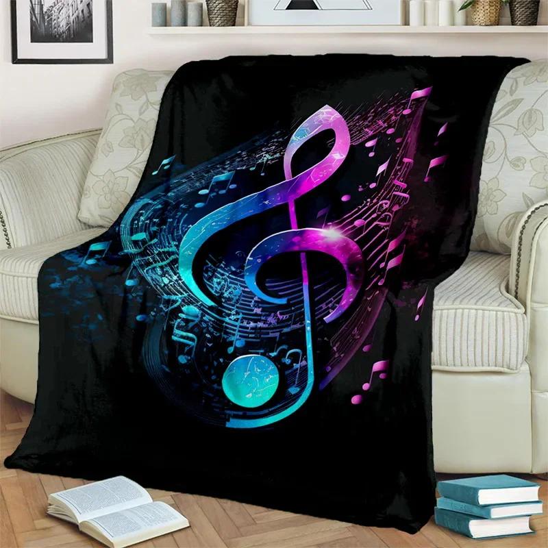 3D Colorful Musical Note Music Score Blanket,Soft Throw Blanket for Home Bedroom Bed Sofa Picnic Travel Office Cover Blanket Kid